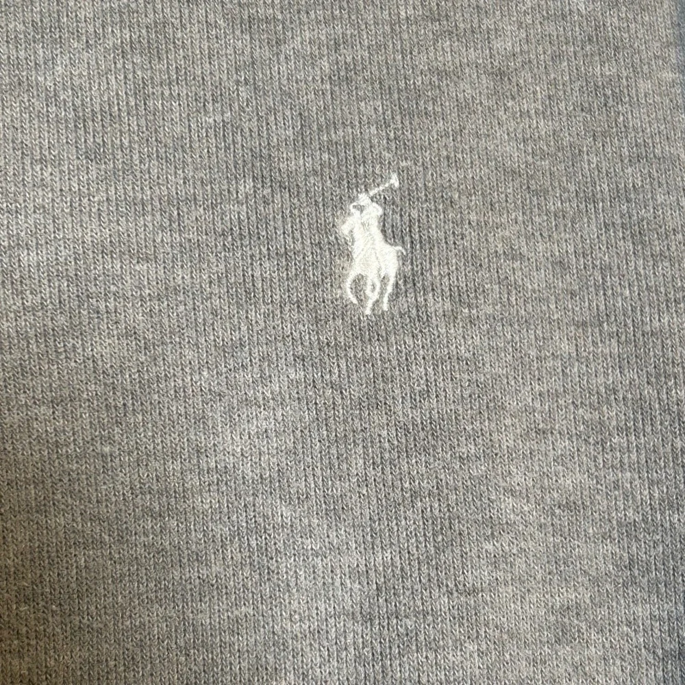 Polo Ralph Lauren Men's‎ 1/4 Zip Pullover Sweater Gray 100% Cotton Size Large